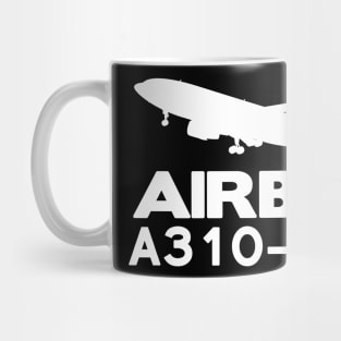 Airbus A310-300 Silhouette Print (White) Mug